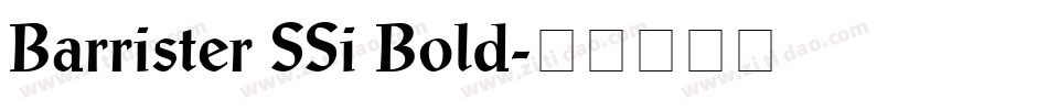 Barrister SSi Bold字体转换